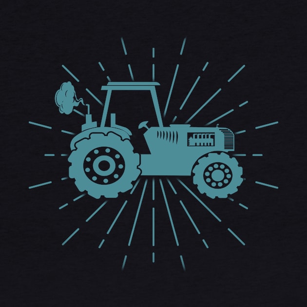 Farmer Tractor Tractor Design by HBfunshirts